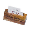 Small Name Bar w/ Card Holder (Swirl Amber Onyx Brown)